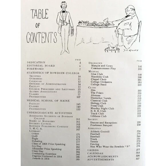 Bowdoin Bugle 1916 Maine Yearbook Volume 70 Lewiston Antique HC #2 HBS - Picture 4 of 10